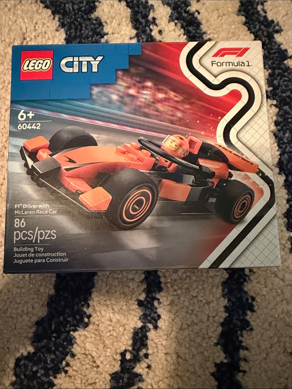 Lego Orange and Black Formula 1 McLaren Race Car Building Set